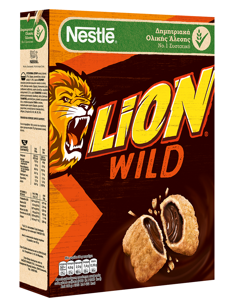 Δημητριακά LION WILD με Καραμέλα & Σοκολάτα Δημητριακά NESTLÉ®